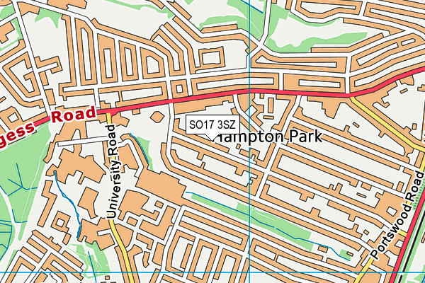 Swaythling Primary School map (SO17 3SZ) - OS VectorMap District (Ordnance Survey)