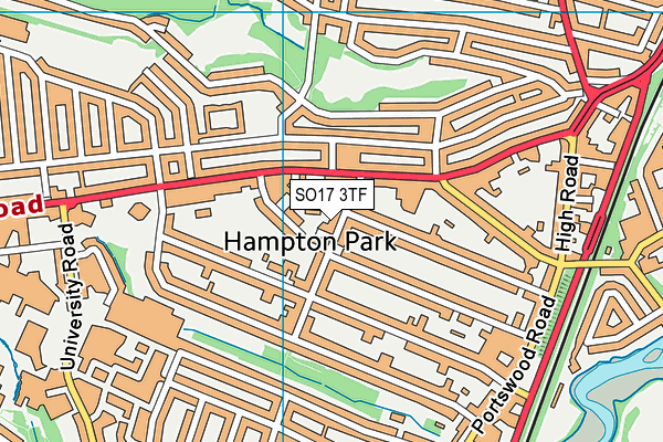 SO17 3TF map - OS VectorMap District (Ordnance Survey)