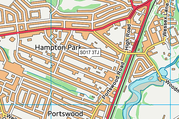 SO17 3TJ map - OS VectorMap District (Ordnance Survey)