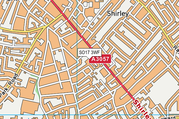 SO17 3WF map - OS VectorMap District (Ordnance Survey)