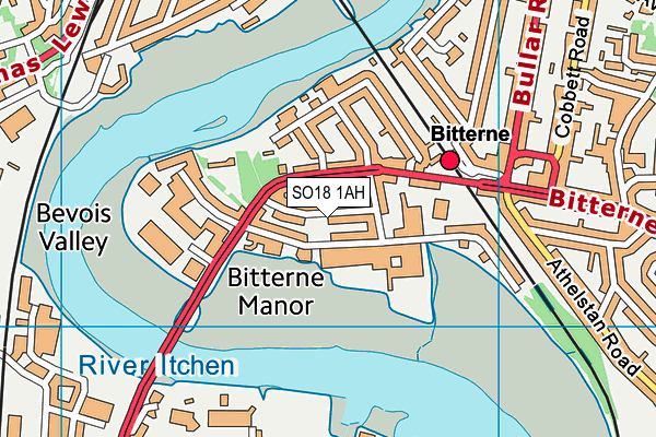 SO18 1AH map - OS VectorMap District (Ordnance Survey)