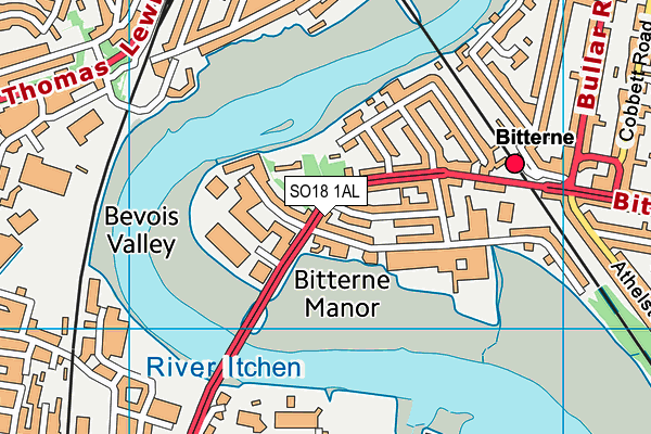 SO18 1AL map - OS VectorMap District (Ordnance Survey)