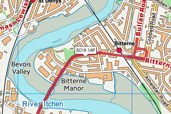 SO18 1AP map - OS VectorMap District (Ordnance Survey)