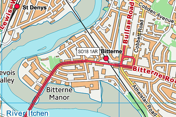 SO18 1AR map - OS VectorMap District (Ordnance Survey)