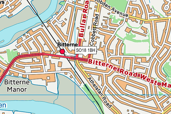 SO18 1BH map - OS VectorMap District (Ordnance Survey)