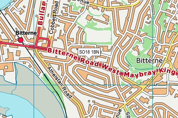 SO18 1BN map - OS VectorMap District (Ordnance Survey)