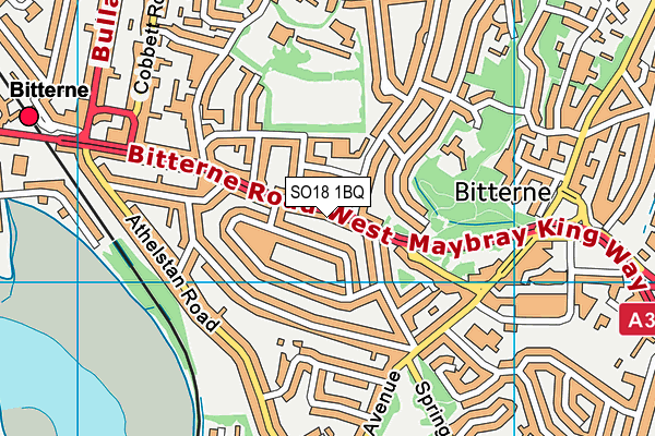 SO18 1BQ map - OS VectorMap District (Ordnance Survey)