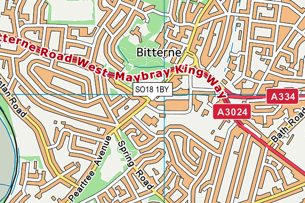 SO18 1BY map - OS VectorMap District (Ordnance Survey)