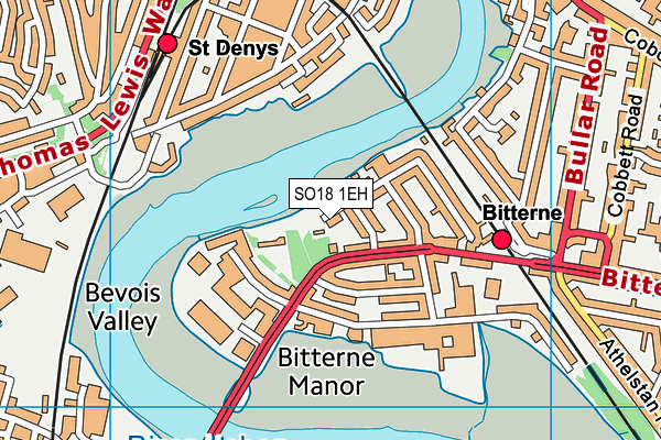 SO18 1EH map - OS VectorMap District (Ordnance Survey)