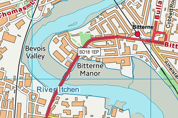 SO18 1EP map - OS VectorMap District (Ordnance Survey)
