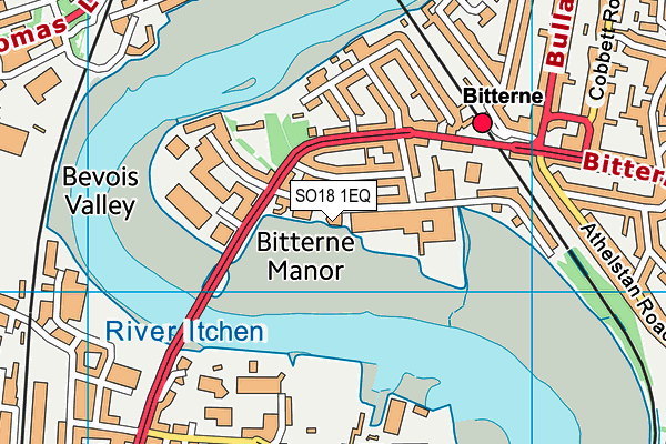 SO18 1EQ map - OS VectorMap District (Ordnance Survey)