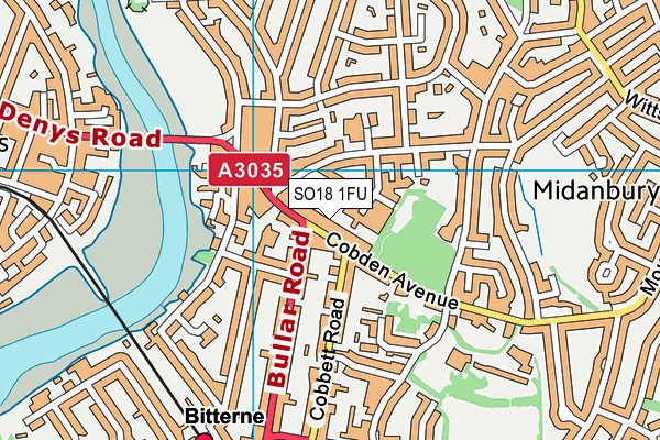 SO18 1FU map - OS VectorMap District (Ordnance Survey)