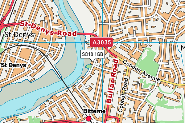 SO18 1GB map - OS VectorMap District (Ordnance Survey)