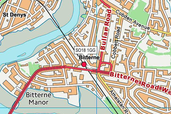 SO18 1GG map - OS VectorMap District (Ordnance Survey)