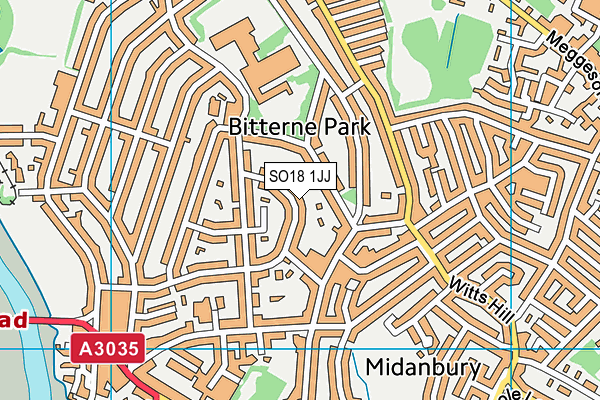 SO18 1JJ map - OS VectorMap District (Ordnance Survey)