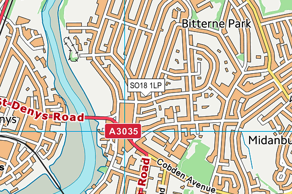 SO18 1LP map - OS VectorMap District (Ordnance Survey)