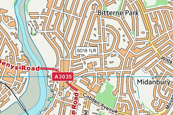 SO18 1LR map - OS VectorMap District (Ordnance Survey)