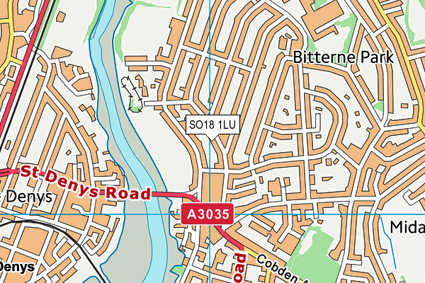 SO18 1LU map - OS VectorMap District (Ordnance Survey)