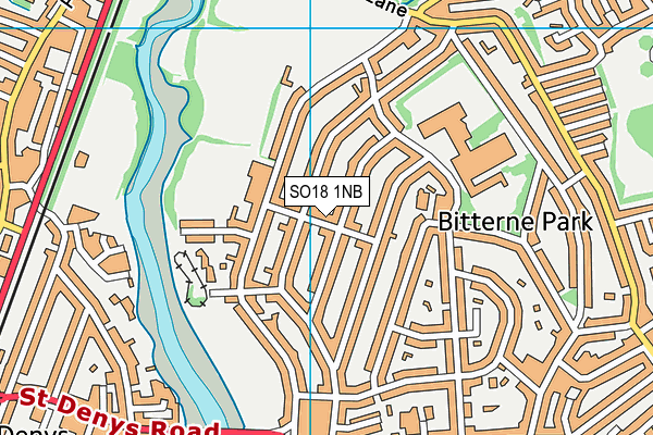 SO18 1NB map - OS VectorMap District (Ordnance Survey)