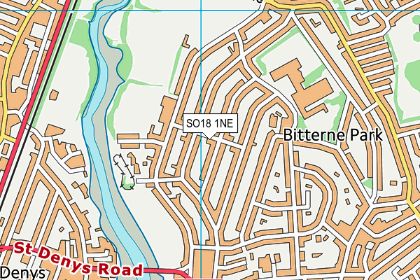 SO18 1NE map - OS VectorMap District (Ordnance Survey)