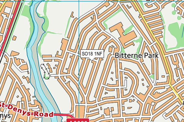 SO18 1NF map - OS VectorMap District (Ordnance Survey)