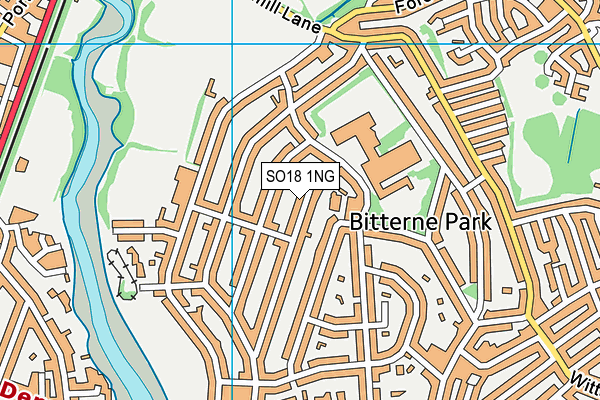 SO18 1NG map - OS VectorMap District (Ordnance Survey)