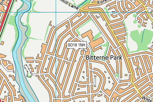 SO18 1NH map - OS VectorMap District (Ordnance Survey)