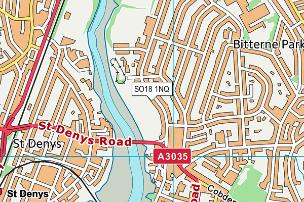 SO18 1NQ map - OS VectorMap District (Ordnance Survey)