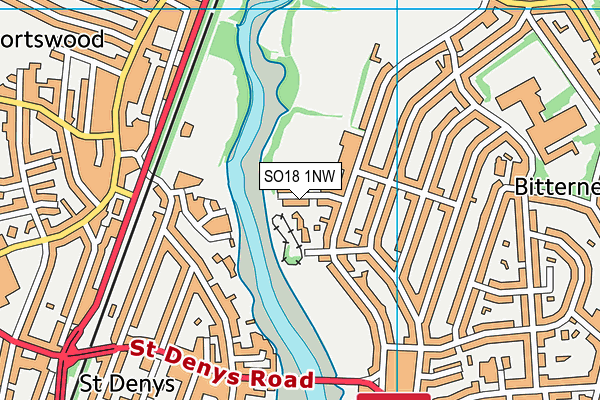 SO18 1NW map - OS VectorMap District (Ordnance Survey)