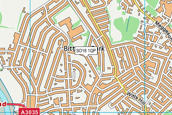 SO18 1QP map - OS VectorMap District (Ordnance Survey)