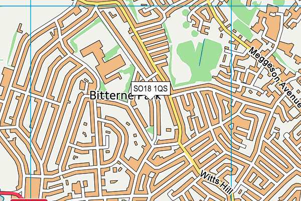 SO18 1QS map - OS VectorMap District (Ordnance Survey)