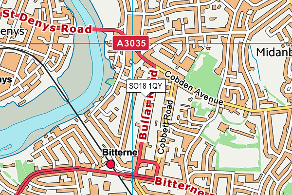 SO18 1QY map - OS VectorMap District (Ordnance Survey)