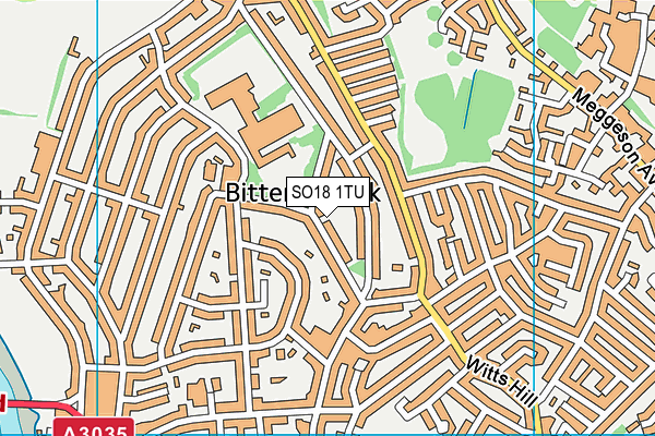 SO18 1TU map - OS VectorMap District (Ordnance Survey)