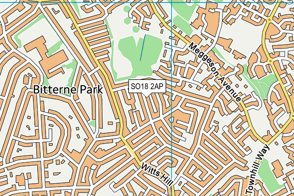 SO18 2AP map - OS VectorMap District (Ordnance Survey)