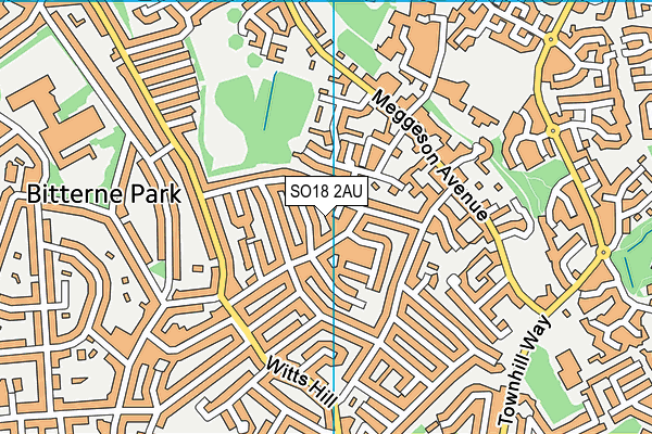 SO18 2AU map - OS VectorMap District (Ordnance Survey)
