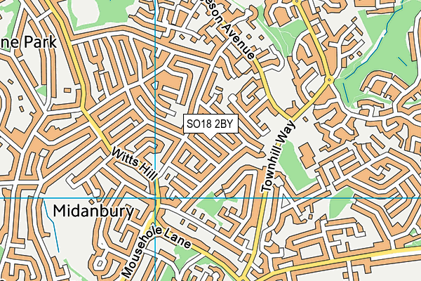 SO18 2BY map - OS VectorMap District (Ordnance Survey)