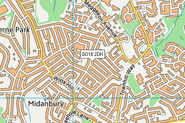 SO18 2DH map - OS VectorMap District (Ordnance Survey)