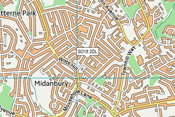SO18 2DL map - OS VectorMap District (Ordnance Survey)