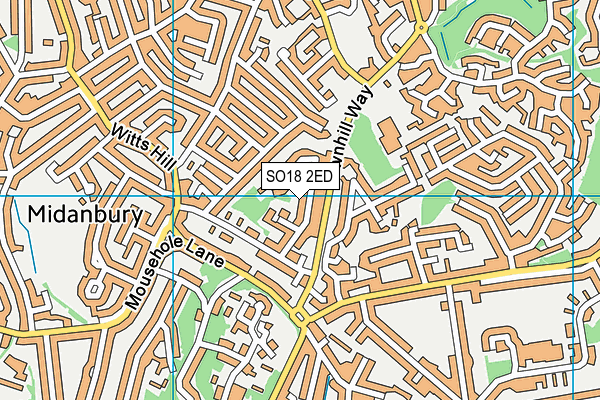 SO18 2ED map - OS VectorMap District (Ordnance Survey)