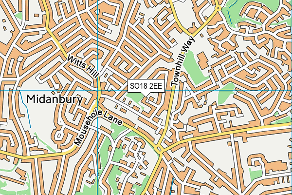 SO18 2EE map - OS VectorMap District (Ordnance Survey)