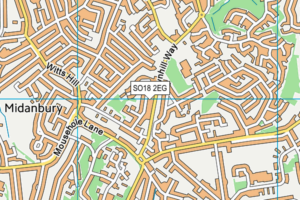 SO18 2EG map - OS VectorMap District (Ordnance Survey)