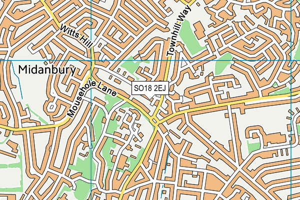 SO18 2EJ map - OS VectorMap District (Ordnance Survey)
