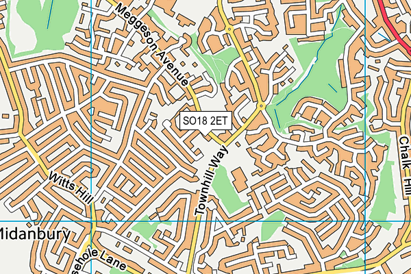 SO18 2ET map - OS VectorMap District (Ordnance Survey)