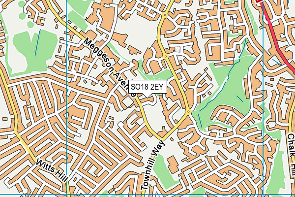 SO18 2EY map - OS VectorMap District (Ordnance Survey)