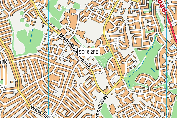 SO18 2FE map - OS VectorMap District (Ordnance Survey)