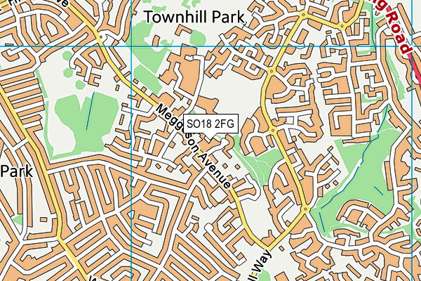 SO18 2FG map - OS VectorMap District (Ordnance Survey)
