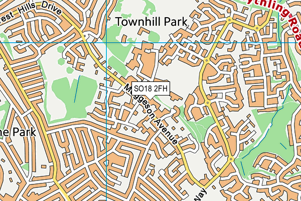 SO18 2FH map - OS VectorMap District (Ordnance Survey)