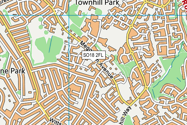 SO18 2FL map - OS VectorMap District (Ordnance Survey)