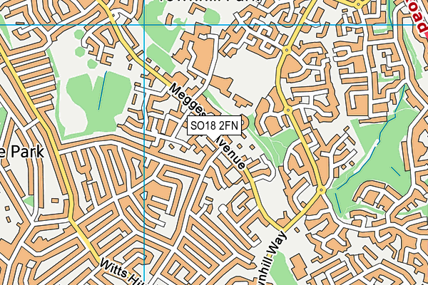 SO18 2FN map - OS VectorMap District (Ordnance Survey)