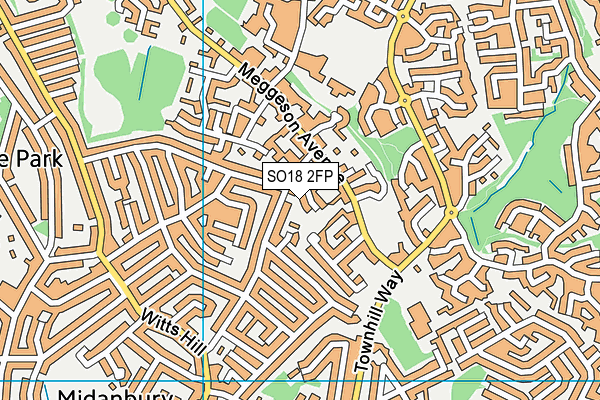 SO18 2FP map - OS VectorMap District (Ordnance Survey)